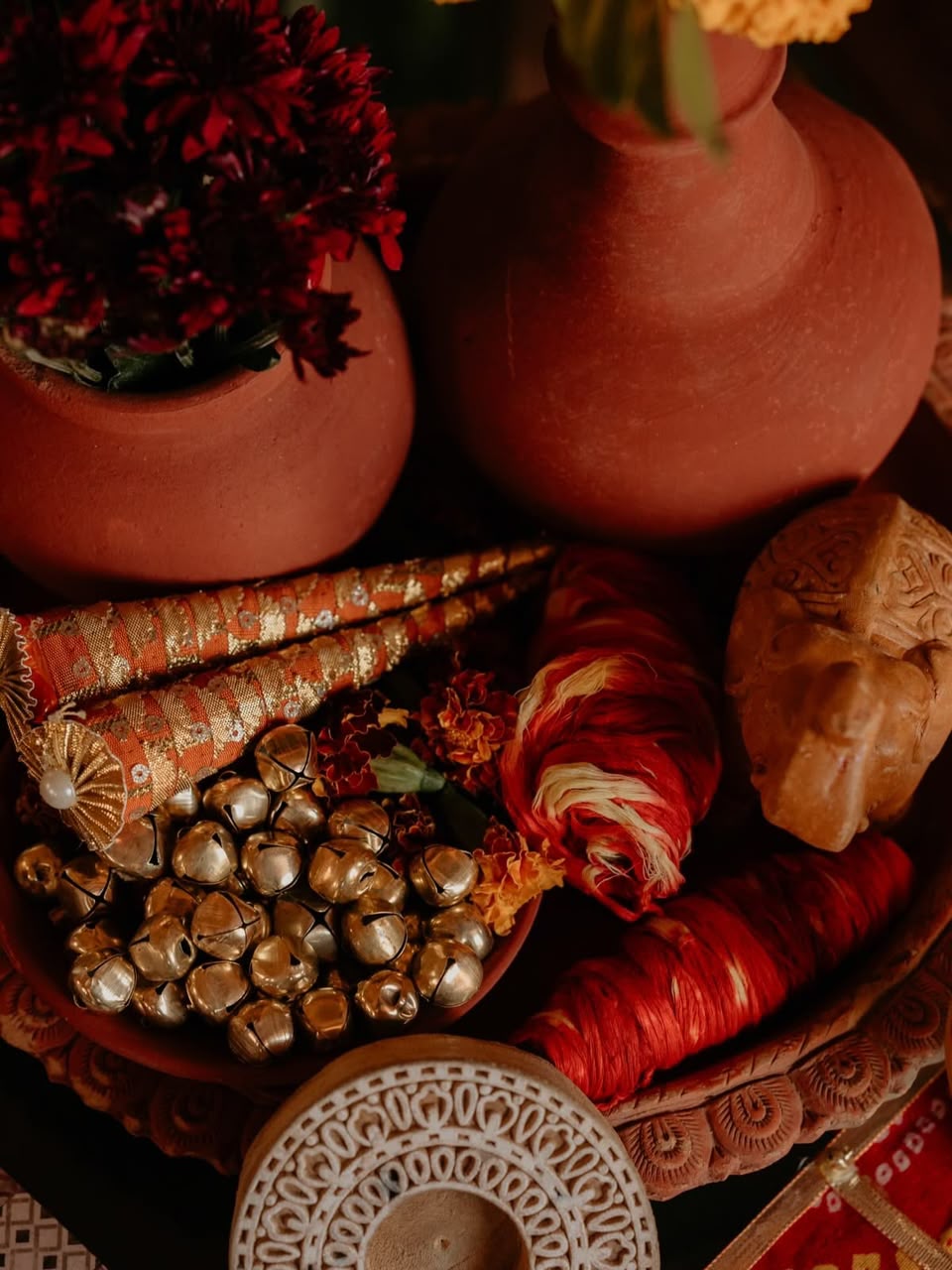 A heritage-inspired Dastaan treasure chest with keepsakes and textiles